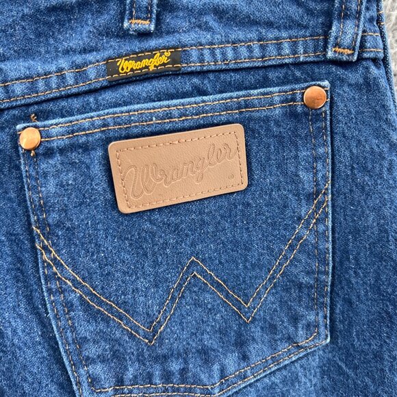 Wrangler Cowboy Cut Jeans Mens 36 X 29 Straight Leg 13MWZ Blue Denim US Fabric - Picture 3 of 7